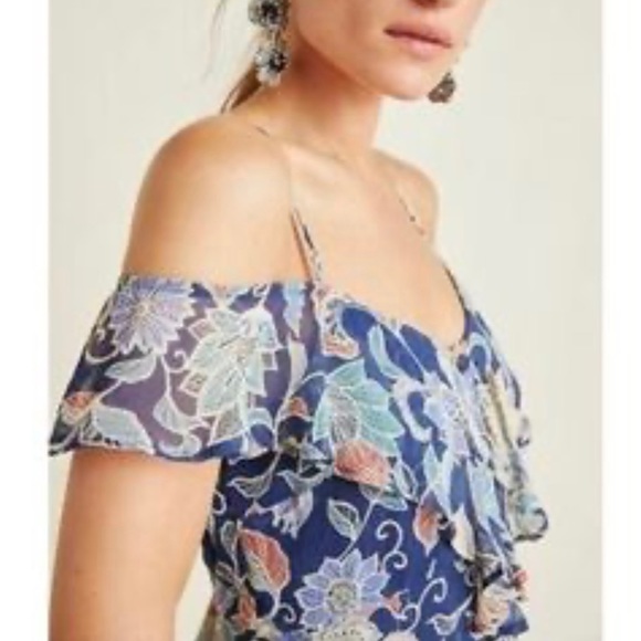 Maeve Anthropologie Mariposa cold shoulder blouse - Picture 2 of 8